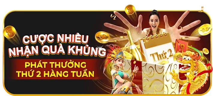 Biểu tượng jackpot lũy tiến khổng lồ với đồng tiền vàng đổ xuống